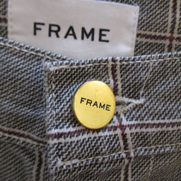 Frame Le High Skinny Crop Window Pane Plaid Pant - Picture 3 of 8